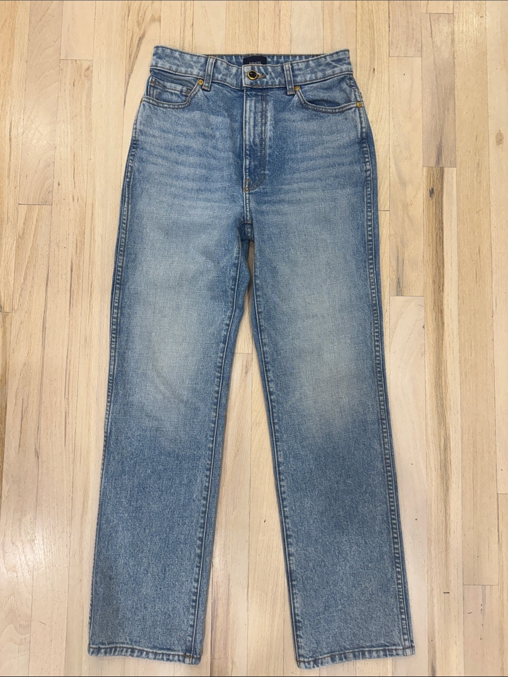 KHAITE Abigail Hi Rise Straight-Leg Jeans, 26